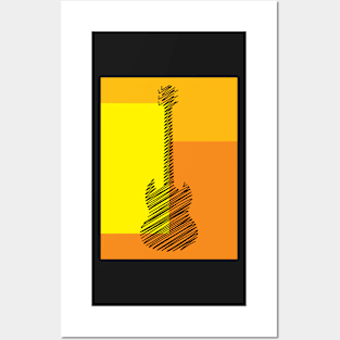 Guitar Scribbled Art 6 Posters and Art